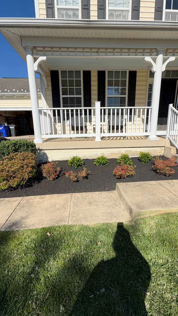 Fresh beds and cleaned-up front walkway in Maryland